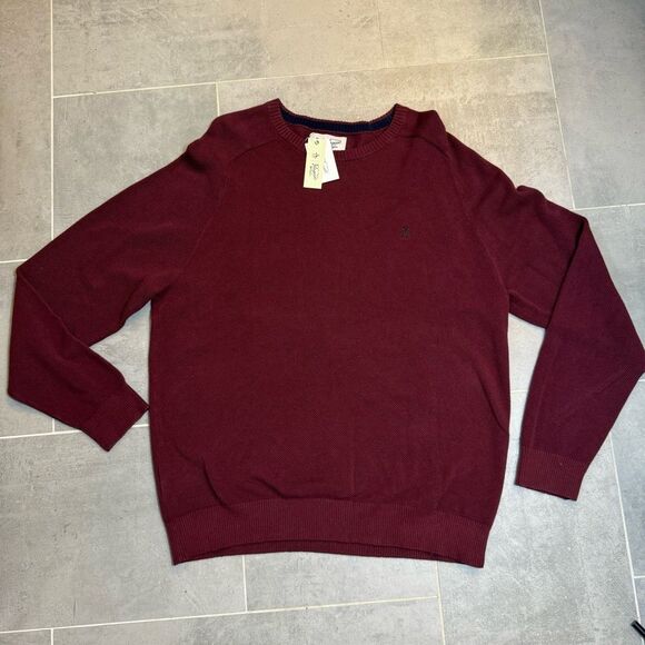 Original Penguin Men's Crewneck Pullover Tuck Stitch Maroon Sweater NWT XXL - Picture 12 of 12